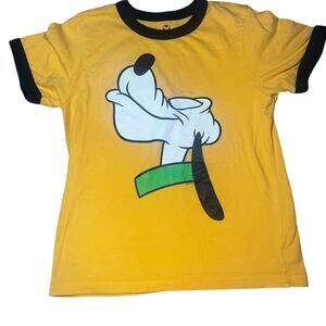 Disney Store Pluto large face yellow boys T-shirt size 10-12
